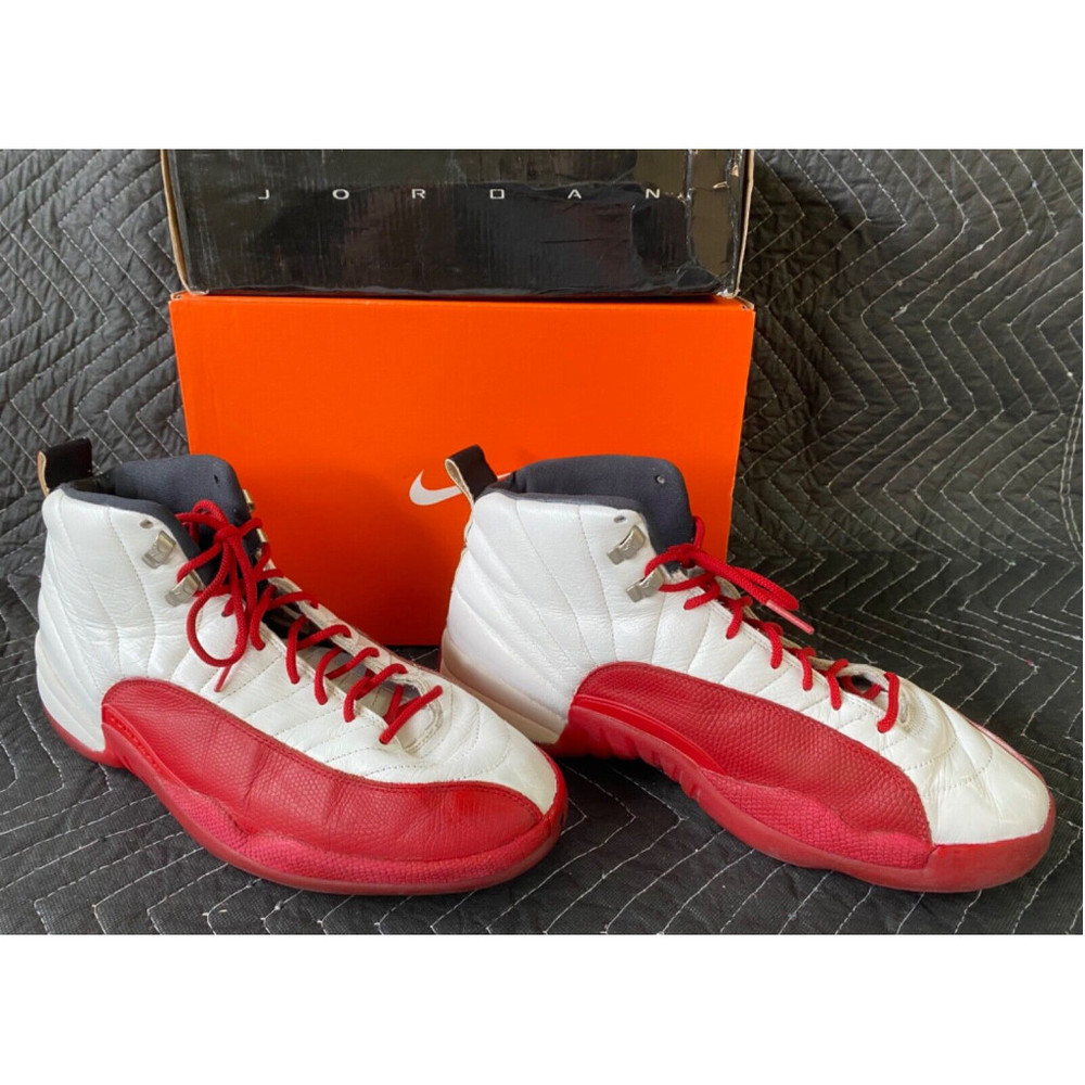 1997 OG NIKE AIR JORDAN 12 (130690-161) CHERRY RED WHITE SZ. 14 RARE VINTAGE.